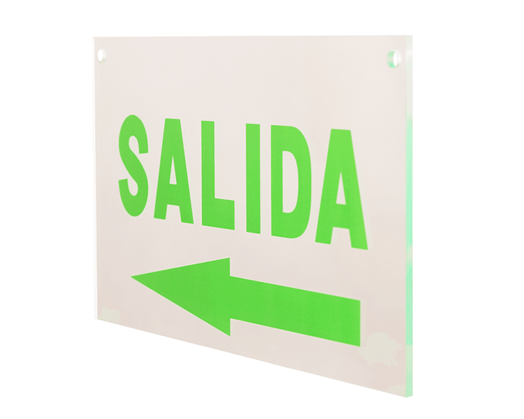 Afsluttegn Akrylpanel Salida