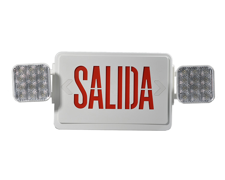 JLEC2RW-SA Rød LED COMBO Nødsituation Salida Sign