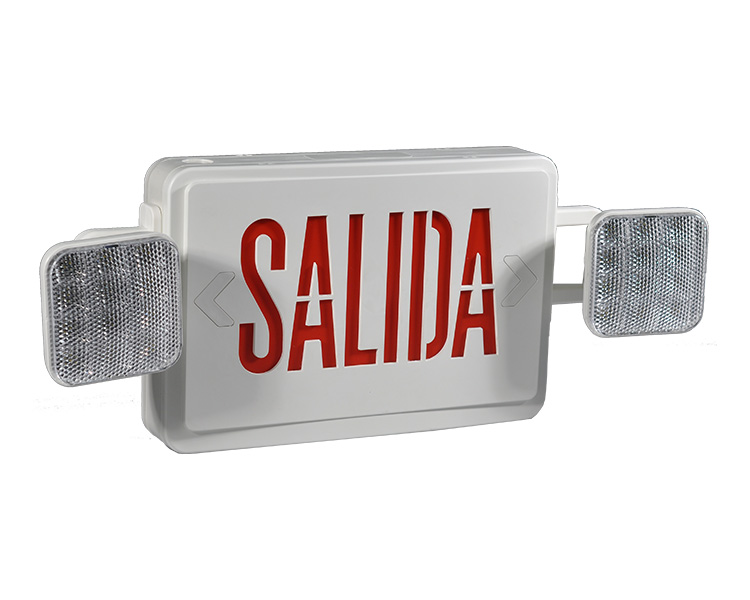 JLEC2RW-SA Rød LED COMBO Nødsituation Salida Sign