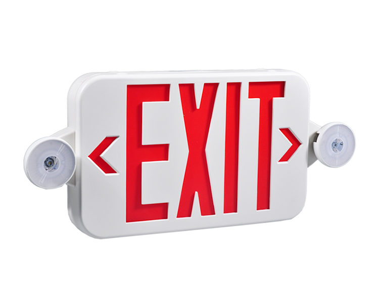 Jlece2RW-New Compact Red Emergency Exit Combo