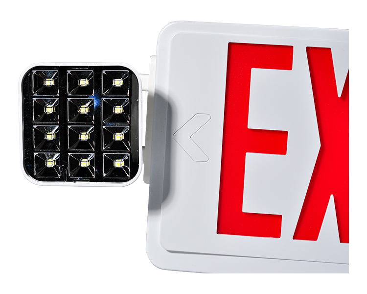 JLEC2BCW-BI-Color LED Combo Emergency Exit-skilt med LED-hoveder