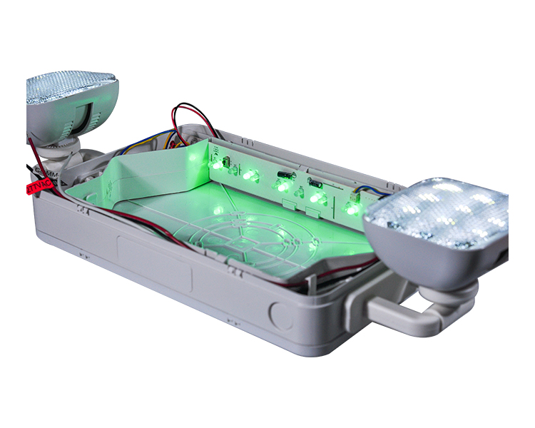 JLEC2BCW-BI-Color LED Combo Emergency Exit-skilt med LED-hoveder