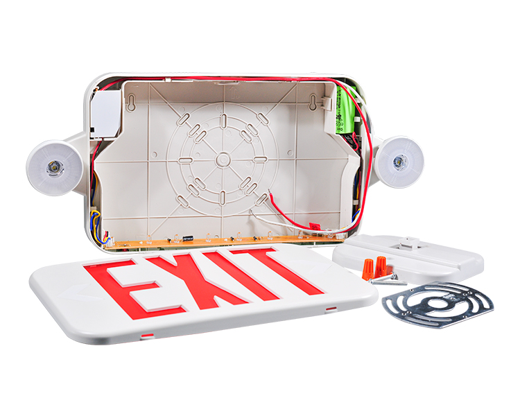 Jlece2RW-New Compact Red Emergency Exit Combo