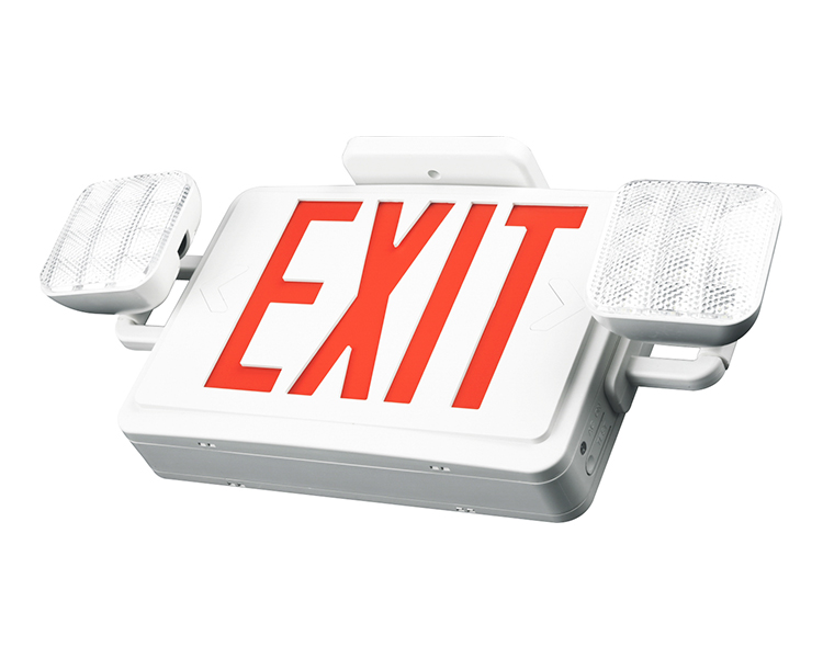 JLEC2RW-Exit Emergency Light Combo med røde bogstaver