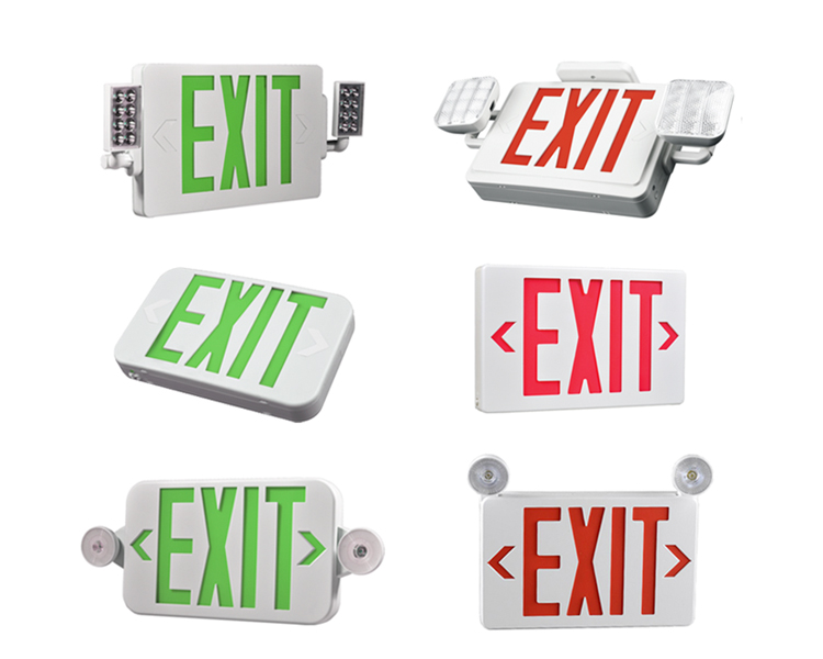 Jlecb2rw-New Slim Red Letters Emergency Exit-skilt med LED-hoveder
