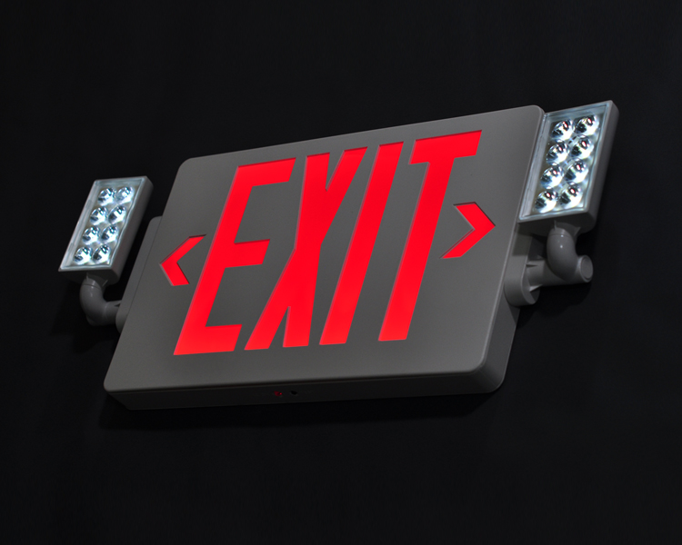 Jlecd2rw-Emergency Fire exit-lys med røde bogstaver