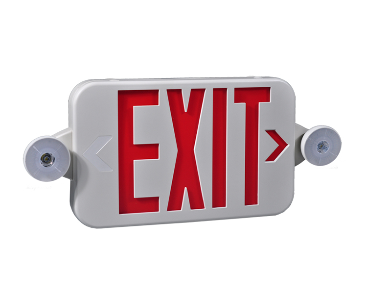 Jlece2RW-New Compact Red Emergency Exit Combo