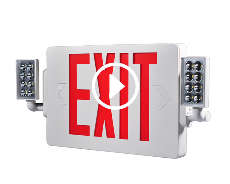 Jlecd2rw-Emergency Fire exit-lys med røde bogstaver