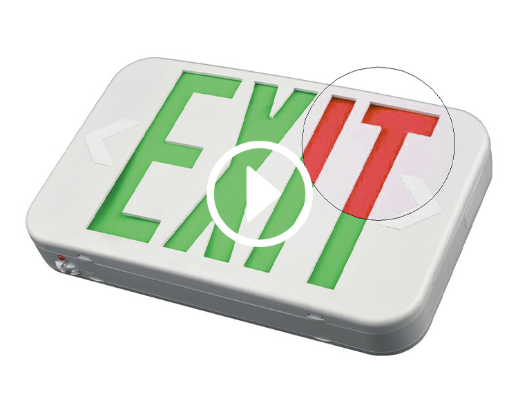 Ezxteu2bcwem (ezcxteu2bcwem) -bi-farve kompakt størrelse LED-udgangsskilt
