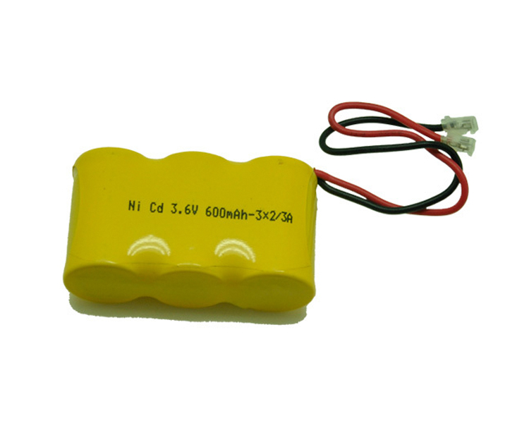Ni-CAD-batteri 3.6V 600mAh