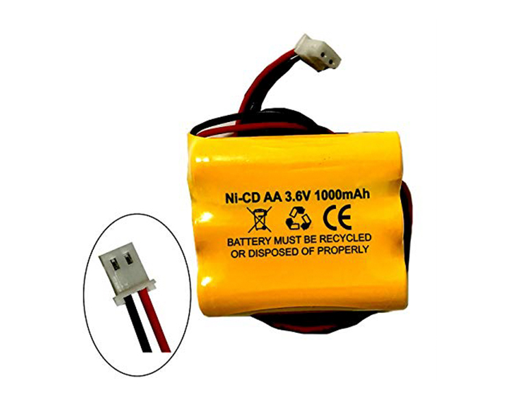 Ni-CAD-batteri 3.6V 1000mAh